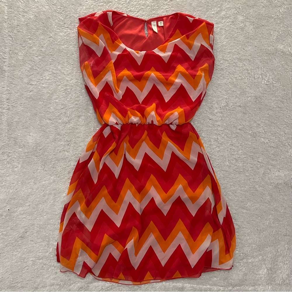 Vibrant Chevron Dress
